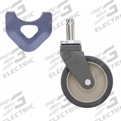 METRO Swivel Stem Caster: 5 in Caster Wheel Dia, Swivel, Polyurethane - Casters for Metro Plastic Shelving