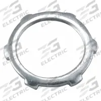 Sealing LockNut for Threaded RMC/IMC: 1 1/2 in Trade Size, Steel, Zinc Plated, IMC/RMC (MPN 1206). Key specifications — For Conduit Type: RMC; Brand: RACO.