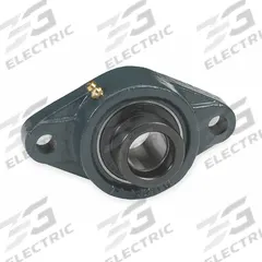 DAYTON 2 Bolt Flange Bearing: Radial Ball, 1 1/4 in Bore, Cast Iron, Eccentric Collar, 6 1/8 in Lg (MPN 3FCW7). Key specifications — Bore Type: Cylindrical; Brand: DAYTON; Lubricant Material: Chevron SRI 2; Mounting Bolt Size: 1/2 in; Split Housing: Not Split; System of Measurement: Inch.