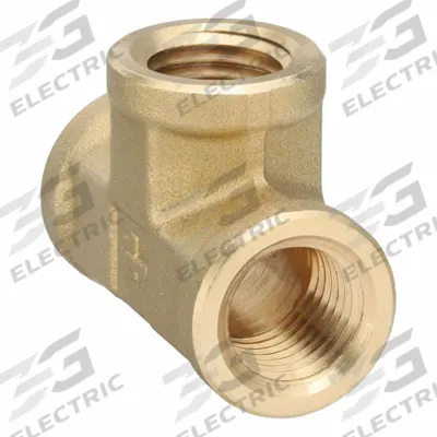 PARKER Metal Pipe Tee: Tee, 1/4 in x 1/4 in x 1/4 in, 1,000 psi, 1 3/8 in Lg - Threaded High-Pressure Pipe Fittings