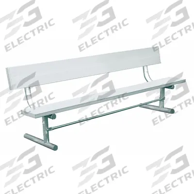 ULTRASITE Outdoor Bench: 72 in Overall Lg, 34 1/4 in Overall Ht, Silver, Silver - Aluminum Benches