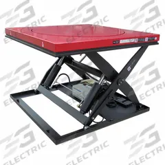 DAYTON Scissor Lift Table: Electric, 3,500 lb Load Capacity, 43 5/8 in Max Lifting Ht, 115V AC (MPN 60NH64). Key specifications — Brand: DAYTON; Operating Voltage: 115V AC; Lift Mechanism: Hydraulic; Platform Diameter: 48 in.