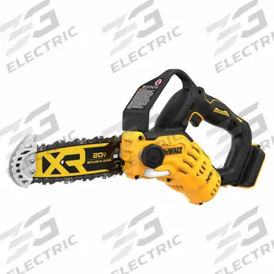 DEWALT Battery-Powered Chainsaw: 8 in Bar Lg, Rear Handle, Auto Chain Oiler, 20 V - Battery-Powered Chainsaws