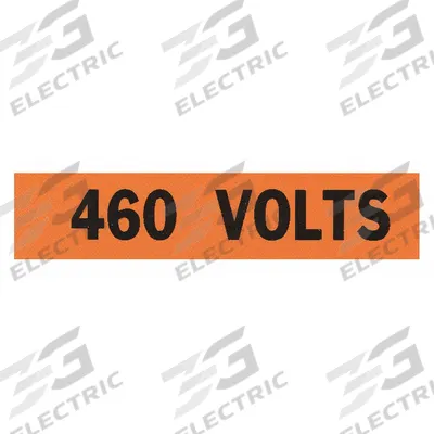 BRADY Conduit and Voltage Markers: 2 1/4 in Label Wd, 1/2 in Label Ht, 460 Volts - Self-Stick Vinyl Conduit and Voltage Markers