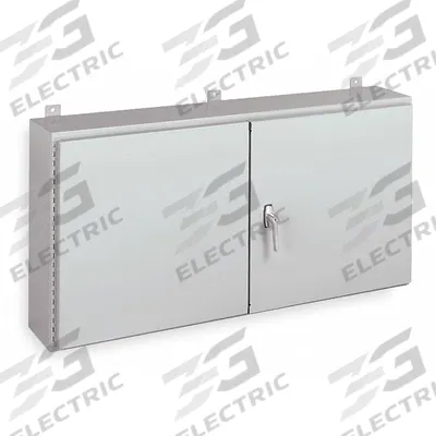 WIEGMANN Enclosure: Steel, 36 in x 48 in x 12 in, NEMA 12, Solid Cover - Steel Dust-Tight Enclosures