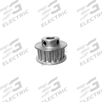 Dayton Timing Pulley: Curvilinear, Fixed, For 9 mm Belt Wd, 24 Teeth, 5 mm Pitch - HTD Section Fixed-Bore Timing Pulleys with Hub