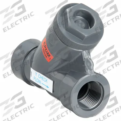 HAYWARD Y Check Valve: Piston, Y-Style Valve Body, 4 in Pipe Size, FNPT x FNPT - PVC Y Piston Check Valves