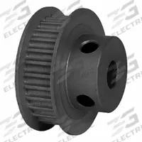 DAYTON Timing Pulley: Modified Curvilinear, Fixed, For GT Timing Belt Section, For 6 mm Belt Wd (MPN 28-3P06-6FA3). Key specifications — Brand: DAYTON; Finish: Clear Anodized; For Belt Series: Powerhouse®.