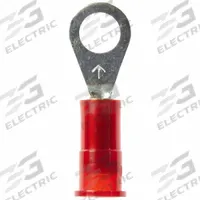 3M Ring Terminal: Red, Nylon Insulation, #10 Stud Size, 22 AWG to 18 AWG Wire Sizes, 1,000 V (MPN MNG18-10R/LX). Key specifications — attr1308027: 3M.
