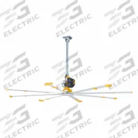 BIG ASS FANS Ceiling Fan: 117,492 cfm Airflow, 14 ft Blade Dia, Variable Speeds, 208V AC, Yellow (MPN F-PFX4-1402S34). Key specifications — Voltage: 208V AC; Light Kit: No; Series: Powerfoil; Number of Speeds: Variable; Phase: Single; Brand: BIG ASS FANS.