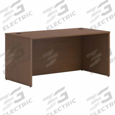 HON Desk Shell: Laminate, Sepia Walnut, 0 Pedestals, 0 Drawers, 60 in Overall Wd - Desk Shells