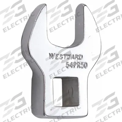 WESTWARD Crowfoot Socket Wrench: Alloy Steel, Chrome, 3/8 in Drive Size - Metric Open End Crowfoot Wrenches