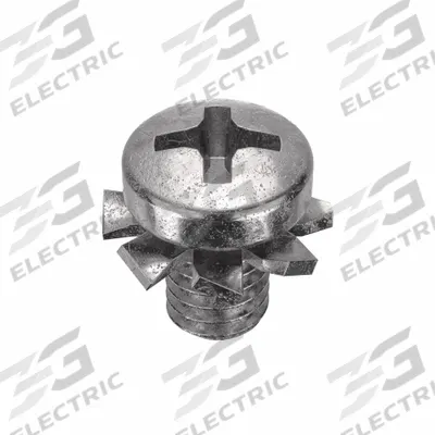 SEMS Screw: External Tooth, M4x0.70 Thread Size, 9 mm Lg, Stainless Steel, Plain - Machine Screws with External Tooth Lock Washers