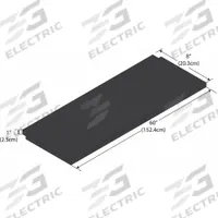 Notched Shelf: 8 in Overall Lg, 5 ft Overall Wd, 1 in Overall Ht, Phenolic, Black, 11 Gauge (MPN GRPSN0860). Key specifications — Material: Phenolic; Brand: INSTOCK.