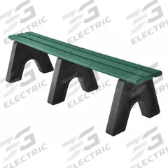 ULTRASITE Outdoor Bench: Sport, 72 in Overall Lg, 18 in Overall Ht, Green, Black, Plank Surface (MPN PB 6GRESPOE). Key specifications — Manufacturer Part Number: PB 6GRESPOE; Brand: ULTRASITE; Frame Color: Black; Product Type: Outdoor Bench; Seat Color: Green; Series: Sport.