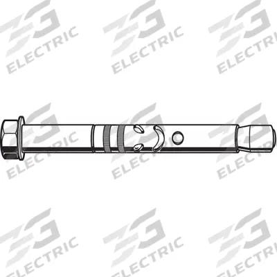 APPROVED VENDOR Sleeve Anchor: 2 1/2 in Overall Lg, 1/4 in Dia, #10 Thread Size, Steel - Sleeve Anchors with Hex Nuts