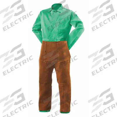 STEINER Welding Chaps: 29 in Inseam, 39 in Overall Lg, Cowhide - Leather Welding Chaps