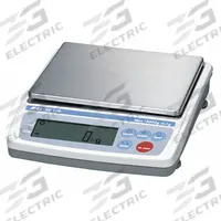 A&D WEIGHING Industrial Balance: 6 3/8 in x 5 1/4 in, Not IP Rated, NTEP Rated, Integrated (MPN EW-12KI). Key specifications — Connection Ports: RS-232C; Readability: 1 g/2 g/5 g; Weighing Units: dwt; Brand: A&D WEIGHING; Washdown: No.