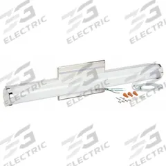 LED Vanity Light: Chrome, 1,690 lm_1,800 lm_1,850 lm, 3000K/3500K/4000K, 18 W, 120 to 277V AC (MPN FMVCCLS 24IN MVOLT 30K35K40K 90CRI KR M6). Key specifications — Mounting Location: Surface; For Bulb Type: Integrated LED; Brand: LITHONIA LIGHTING; Voltage: 120 to 277V AC; Color Temperature: 4000K; Housing Finish/Housing Color (Broad): Chrome.