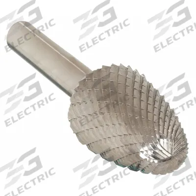 WIDIA METAL REMOVAL Carbide Bur: Ball-Nosed Tree, SF-6, Double Cut, 5/8" x 1" Head - Double-Cut Ball-Nosed Tree Burs