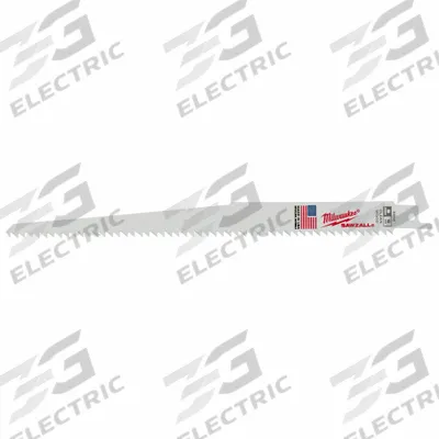 MILWAUKEE Reciprocating Saw Blade: 6 Teeth per Inch, 9 in Blade Lg, 0.05 in Blade Thick - Wood-Cutting & Pruning Blades