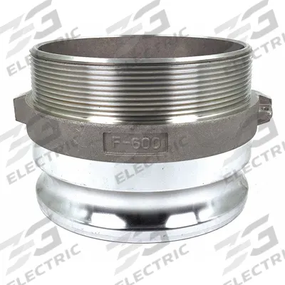 APPROVED VENDOR Cam and Groove Adapter: 6 in Coupling Size, 6 in Hose Fitting Size, 6"-8 Thread Size - Type F Aluminum Cam & Groove Fittings