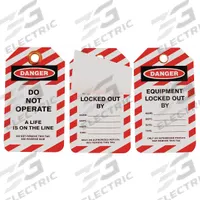 SKILCRAFT Lockout Tag: Danger, Locked Out Device, Plastic, Date/Dept/Name/Time, Write-On Surface (MPN 5340-00-NIB-0406)