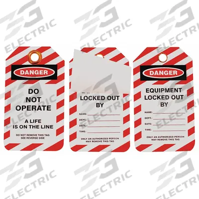 SKILCRAFT Lockout Tag: Danger, Locked Out Device, Plastic, Date/Dept/Name/Time - Safety