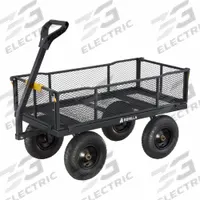 GORILLA cart: 1,200 lb Cap, 45 in L x 23 in W x 15 11/16 in H Deck, D-Shaped, 12 ga Frame, Black (MPN GCG-1200). Key specifications — Brand: GORILLA; Color: Black.
