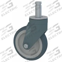 METRO Replacement Caster: For 5PCRX-24, Unfinished, Gray, 5 in H x 1 1/2 in W x 5 in D. Key specifications — Color: Gray; Finish: Unfinished; For Use With Mfr. Model Number: 5PCRX-24; Manufacturer Part Number: 5PCRX-24; Brand: METRO.