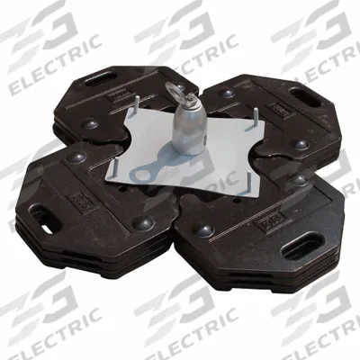 3M DBI-SALA Roof Anchor: 1 Workers Per System, Cast Iron/Steel, Swivel D-Ring - Mobile Freestanding Counterweight Anchors