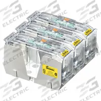BUSSMANN Fuse Block: Open Block Design, 3 Pole, 600 V AC, Box Lug, Non-Indicating (MPN JM60400-3CR). Key specifications — Brand: BUSSMANN.