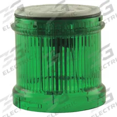 EATON Tower Light Module: Strobe, 24V AC/24V DC, Green, 73 mm Overall Dia, 3 in Overall Ht, SL4 (MPN SL7-FL24-G). Key specifications — Brand: EATON; Compatible with Series: SL4; Lens Color: Green; Operating Voltage: 24V AC; Manufacturer Part Number: SL7-FL24-G.