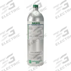 GASCO Calibration Gas: Nitrogen, Disposable, +/-5% Accuracy, CH4/CO/H2S/O2, Calibration Gas (MPN 74L-485). Key specifications — For Use With: All OEM Gas Detectors; Background Gas: Nitrogen; Brand: GASCO; Gas Mixture: Carbon Monoxide 100 ppm; Reusability: Disposable.