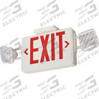 LED Emergency Light/Exit Combo: White, 1 or 2 Faces, Green/Red, LED, Ceiling/Wall, 1 W Lamp Watt (MPN ECRG SQ). Key specifications — Voltage: 120/277V AC; Self Diagnostics: No; Housing Color: White; Brand: LITHONIA LIGHTING; Directional Indicators: Universal Field Selectable Chevrons; Lighting Technology: LED; Remote Capable: No; Text Color: Green/Red.