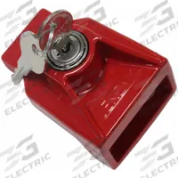 JENDYK Gladhand Lock: Aluminum, Red, Keyed Different, (2) Key/Lock, 2 1/8 in Ht, 3 1/4 in Dp (MPN GHAL-KD). Key specifications — Includes: Lock; Brand: JENDYK; Keying: Keyed Different.