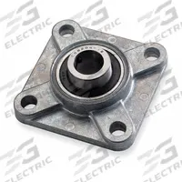 DAYTON 4 Bolt Flange Bearing: Radial Ball, 1/2 in Bore, Zinc, Set Screws, 3 in Lg, 1 1/64 in Wd (MPN 1F552). Key specifications — Bore Type: Cylindrical; Brand: DAYTON; Lubricant Material: NLGI #2 Equivalent; Mounting Bolt Size: 3/8 in; System of Measurement: Inch.