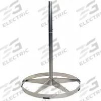 DAYTON Pedestal Base: Pedestal Base, 33 1/2 in Base Dia., Stainless Steel (MPN 7DF09). Key specifications — Material: Stainless Steel; Manufacturer Part Number: 7DF09; Brand: DAYTON; Color: Gray.