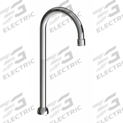 CHICAGO FAUCETS Spout: Spout, Gooseneck, Swivel Spout, Brass, Polished Chrome, Laminar - Gooseneck Faucet Spouts