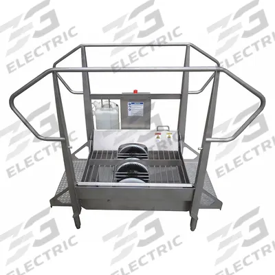 BEST SANITIZERS, INC. Wet Boot Scrubber: BSX800V-DAF-6, 400 lb Wt Capacity - Boot Scrubbers