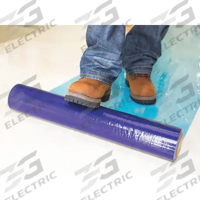 PLASTICOVER Floor/Multi-Use Film: Light Duty, 3 mil Thick, 200 ft Lg, 24 in Wd, Blue - Plastic & Rubber Surface Protection Rolls