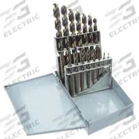 APPROVED VENDOR Jobber Length Drill Bit Set: 15 Pc, 1/16" to 1/2" by 32nds, 135° Split Point (MPN 5UDN7). Key specifications — attr1236168: Metal Index.