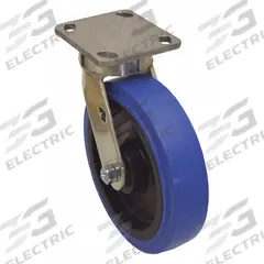 APPROVED VENDOR Plate Caster: Corrosion-Resistant, Swivel, Polyurethane, 5 in Wheel Dia, Rectangle (MPN P25SX-UP050D-14-001). Key specifications — attr1100083: Blue; attr1100117: APPROVED VENDOR; attr1172832: Swivel.