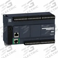 SCHNEIDER ELECTRIC PLC: (24) Discrete/(2) Analog, (16) Transistor, 24V AC : 24V DC (MPN TM221CE40T). Key specifications — attr211240: SCHNEIDER; attr1072668: Clock Included; attr1075941: (2) Analog; attr1075943: (16) Transistor.