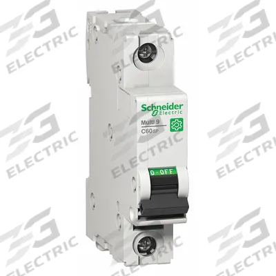 SCHNEIDER Supplementary Protector: 63 A Amps, 60V DC, 10kA at 120/240V AC, Screw Clamp - B-Curve, 1-Pole UL1077 DIN Rail-Mount Supplementary Protectors