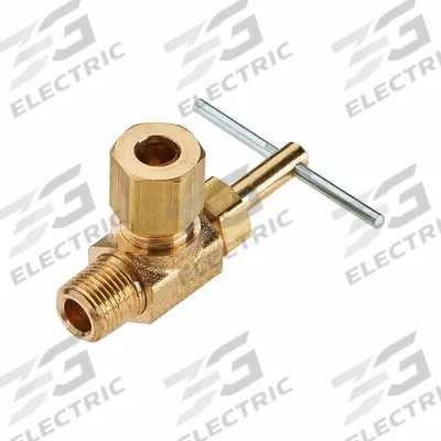 Parker Needle Valve: Angle Valve Body, Brass, Screw-In Bonnet, 1/8 in Pipe Size - Brass Angle-Body Needle Valves