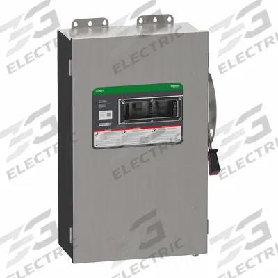 SCHNEIDER Safety Switch: Fusible, 200 A, Three Phase, 240V AC, 304 Stainless Steel - Fusible Safety Switches