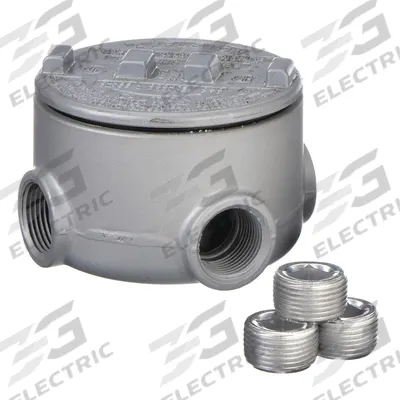APPLETON ELECTRIC Conduit Outlet Body: Aluminum, GRU, 1 in Trade Size, XAT Body - X, XAT and XTF Round Body - Cross Type