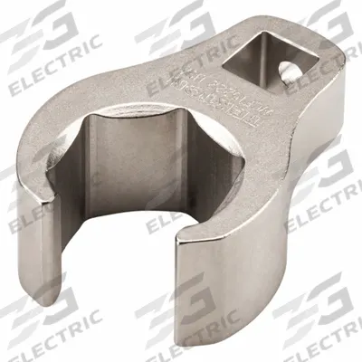 TEKTON Crowfoot Wrench: Steel, Satin Nickel, 3/8 in Drive Size, 7/8 in Head Size - SAE Flare Nut Crowfoot Wrenches