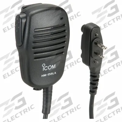 ICOM Speaker Microphone: Fits Icom, 3.5 mm Jack, 19 in Cord, Push To Talk - ICOM-Compatible Microphones & Speakers